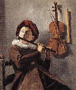 Judith leyster Young Flute Player oil on canvas
